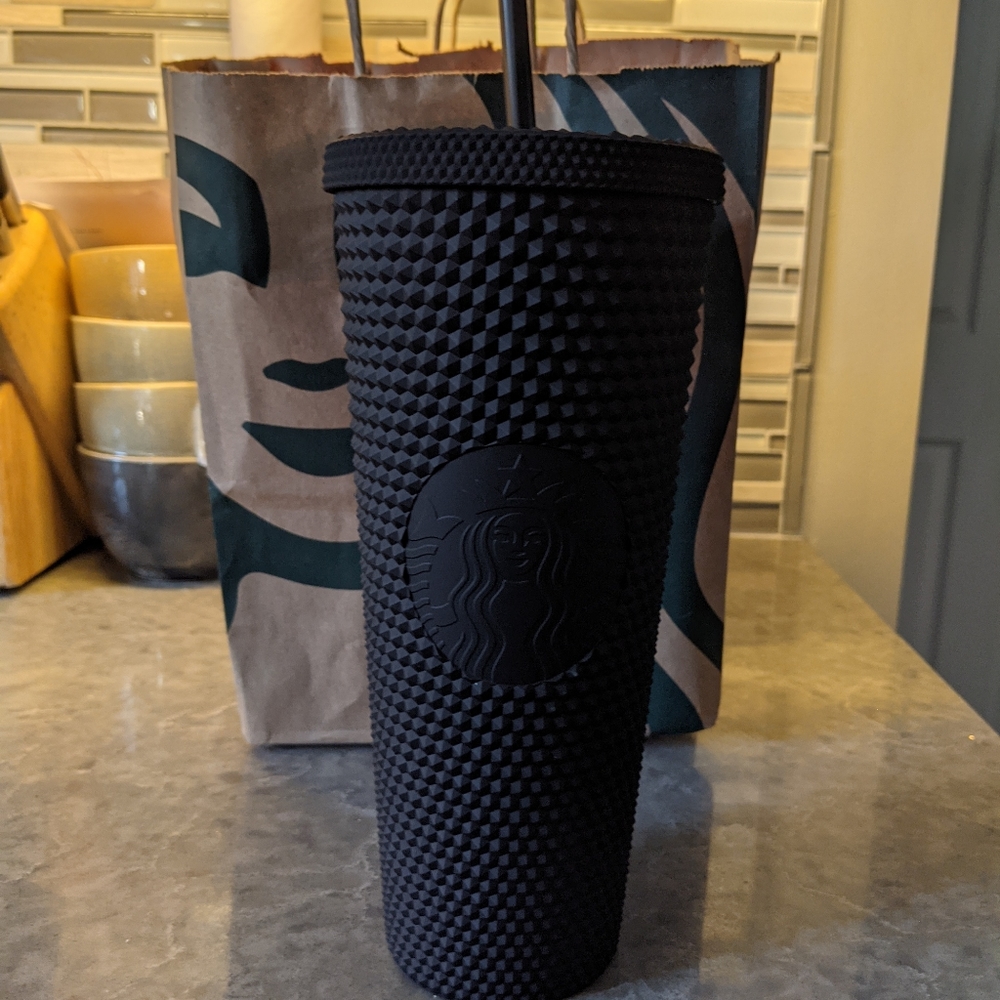 Starbucks black studded matte tumbler